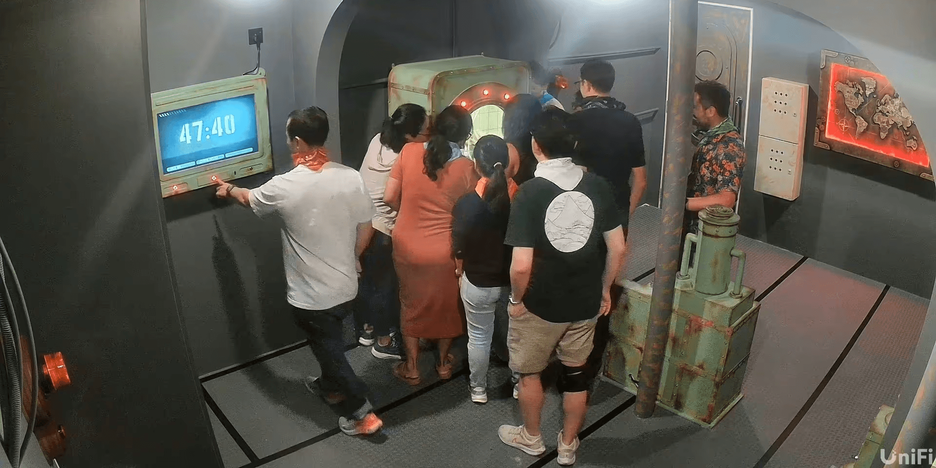 People in an escape room