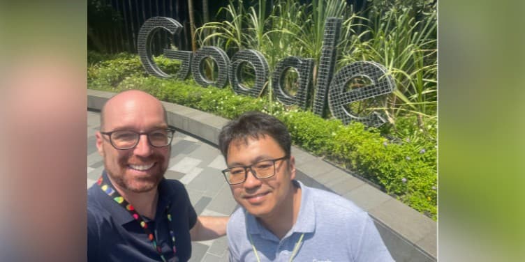 Brian and his colleague at Google