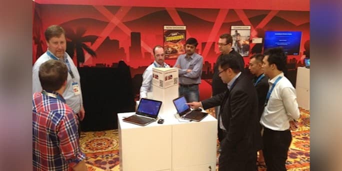 Brian at a conference while working at his old job
